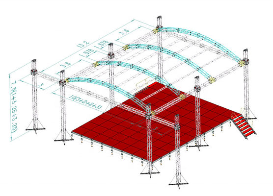 F34 Square Stage Light Truss Concert Stage 290*290mm