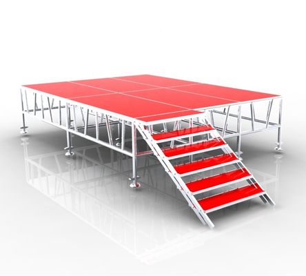 High Loading Weight Round Aluminum Platform Stage Acrylic Glass