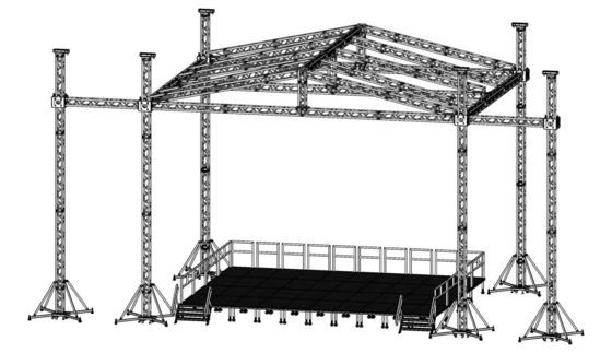 Aluminum Spigot Truss for Stage Events 500kg Load Capacity
